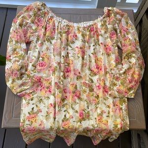 PINK LILY IVORY FLORAL MATERNITY DRESS SIZE SMALL NEVER WORN WITH TAGS